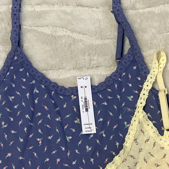 PINK Victoria's Secret Navy and Light Yellow Camisoles, NWT Y2K inspire - Picture 5 of 9